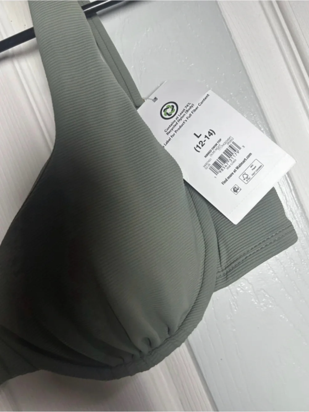 No Boundaries Olive Green Underwire Bikini Top